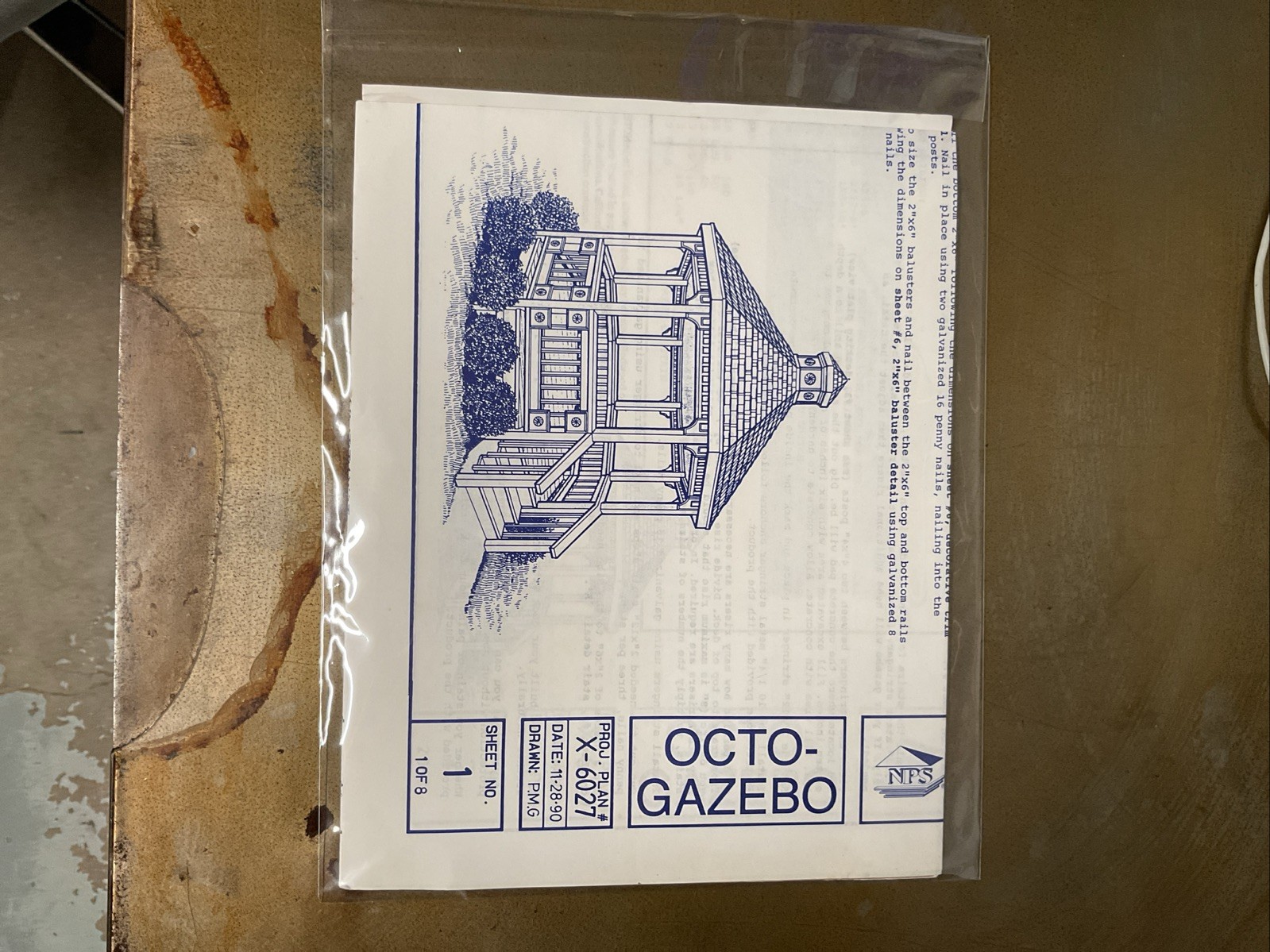 UCANDO X6027 12’X12’X17’H Gazebo Plans Rebagged With Material List NOS