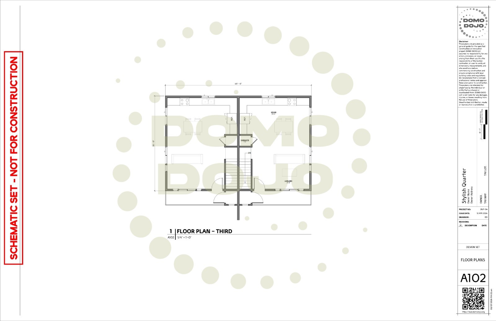 Stylish Quarter Duplex Plans – PDF Downloadable Blueprint