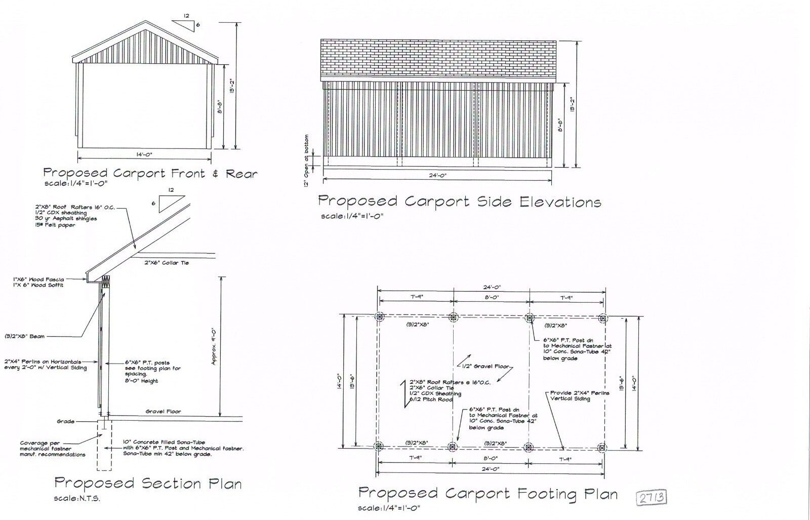 14X24 CAR PORT COVERED PAVILION RV HUT POLE BARN CONSTRUCTION #17-CPPB1424GBL1
