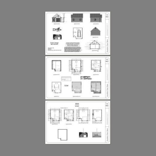 20×24 1-Car Garage — 456 sq ft — PDF Floor Plan — Model 5A