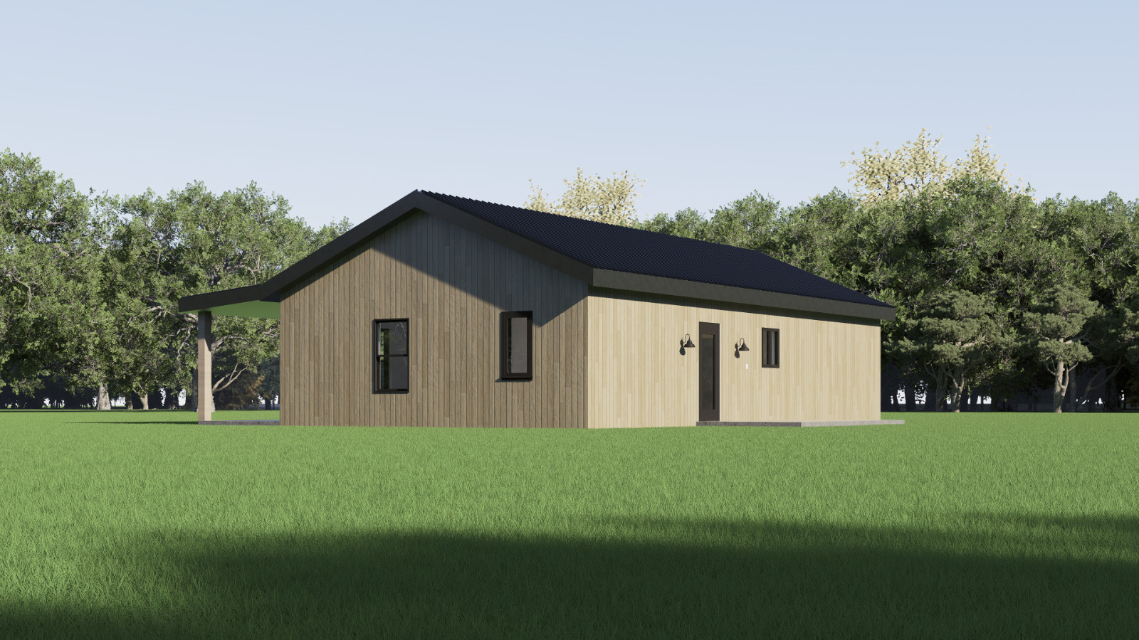 Barndominium, 2 Bedroom 2 Bath 1200 sq ft Floor Plan, 25’x48 | PDF DOWNLOAD