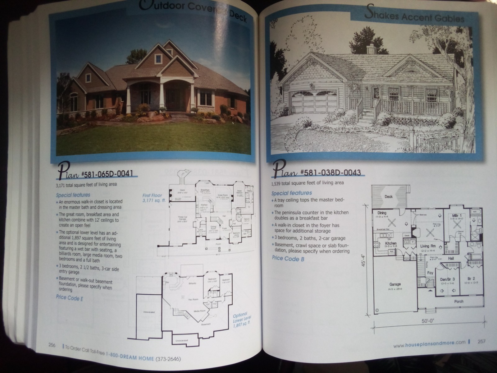 Refined & Relaxed RANCH HOME PLANS – Over 500 Homes – 480 Pages – FAST Shipping!