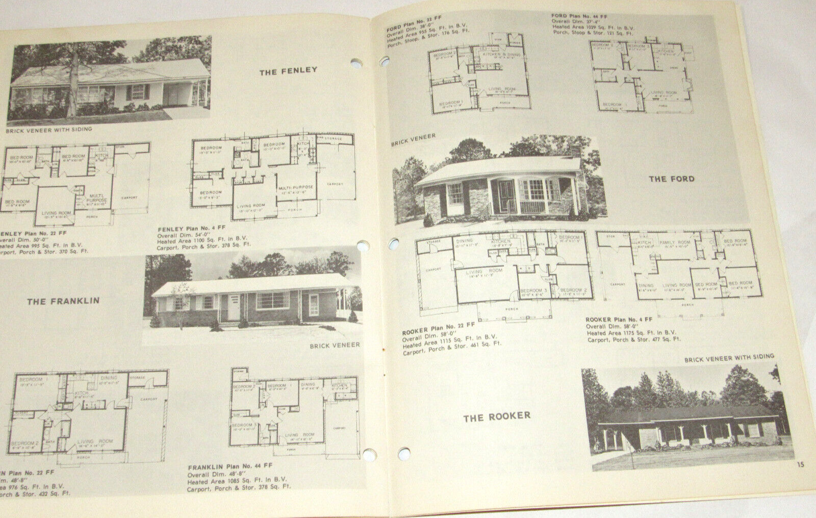 VTG 1979 ‘COMPACT HOMES’ 800-1250 SQ FEET PLANS CATALOG OF HOUSE PLANS! LAYOUTS!