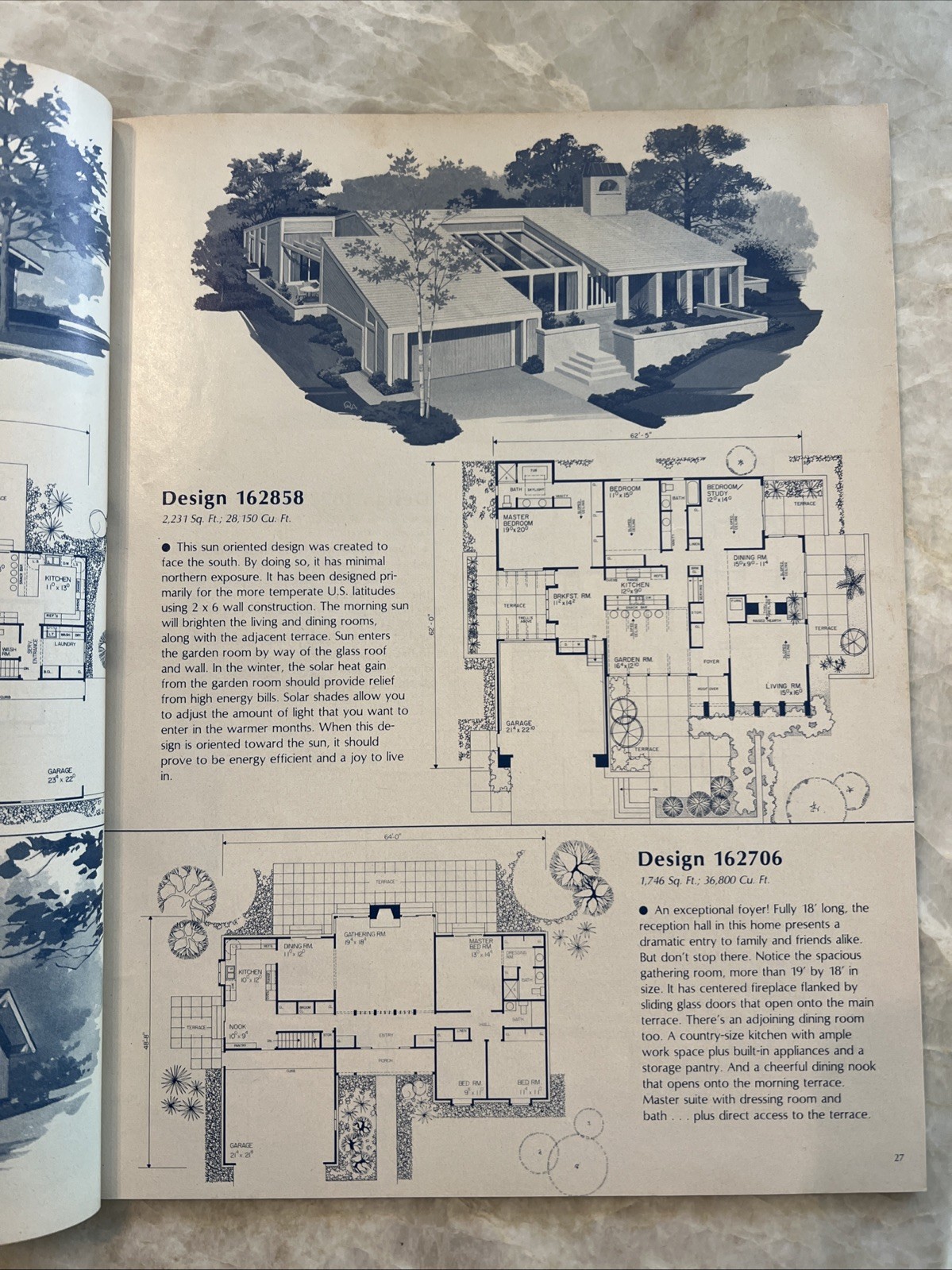 125 Contemporary Home Plans Home Planners, Inc 1982 Vintage