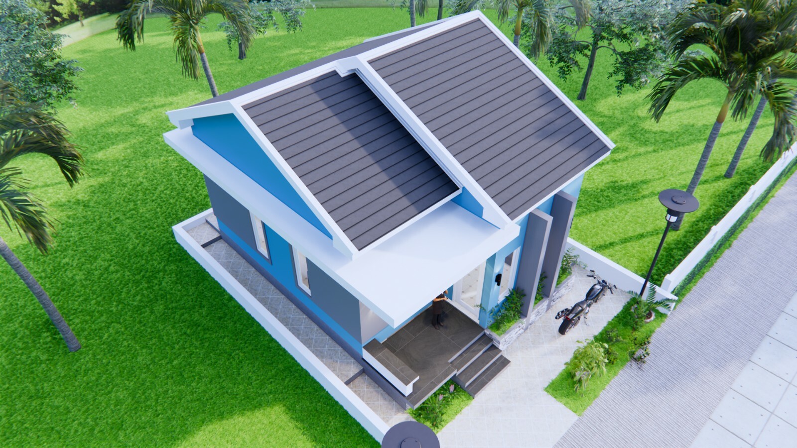 Custom Small House Plan 20×27 Feet 6×8 Meter 2 Beds 1 Bath PDF (A4 Hard Copy)