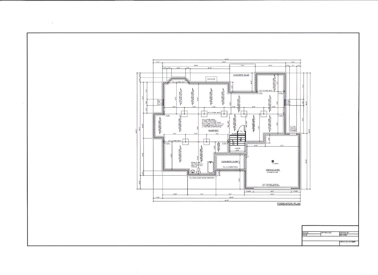 Full Set of single story 3 bedroom house plans 2,145 sq ft
