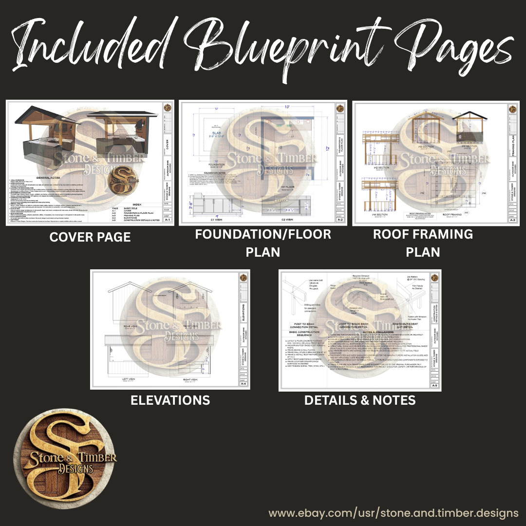 Outdoor Kitchen Bar Blueprint Drawings | Backyard Design Modern DIY