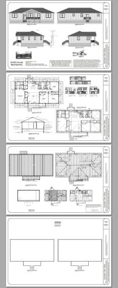 60×30 House — 4 bedroom 3 Bath — 1,800 sqft — PDF Floor Plan — Model 4C