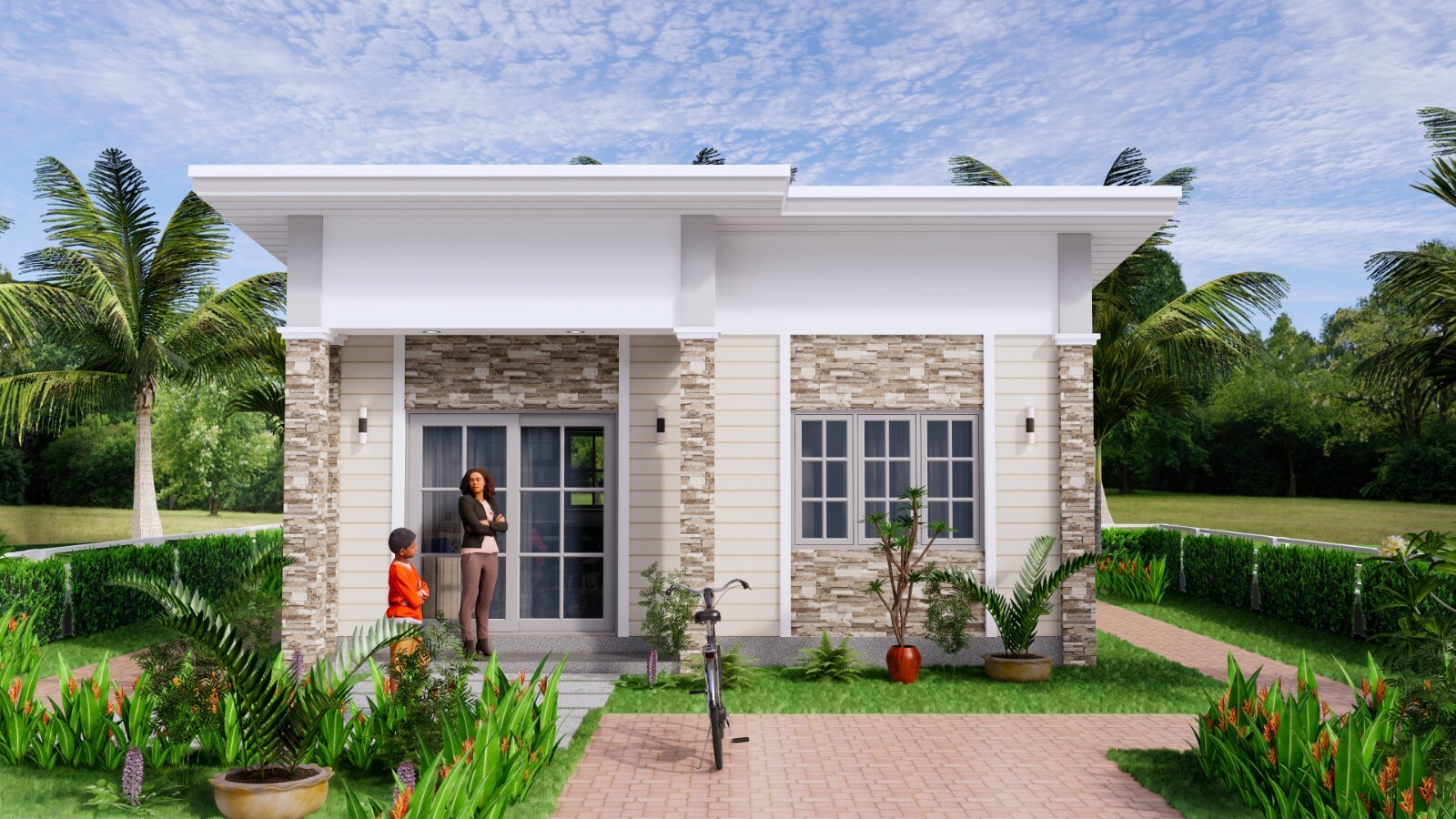 Small House Design 7×7 Meter 23×23 Feet 1 Bed 1 Bath Shed PDF (A4 Hard Copy)
