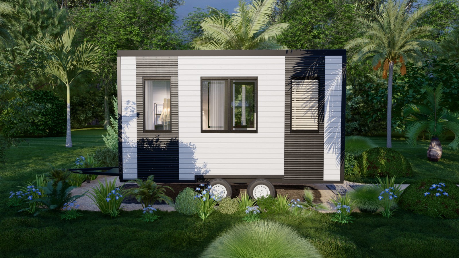 Generic Wood Construction Tiny Mobile Home Building Plans – 15’9″» x 7’10″» – 12