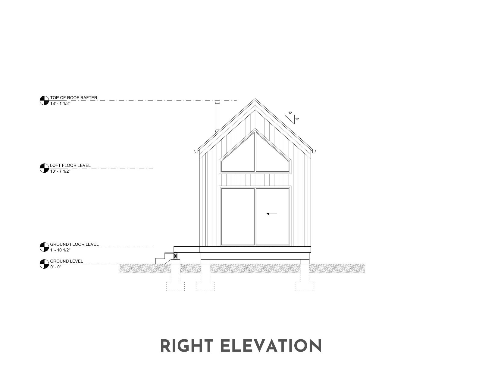 Modern Cabin House, 12′ x 20′, 512 Sq Ft, Tiny House, Architectural Plans
