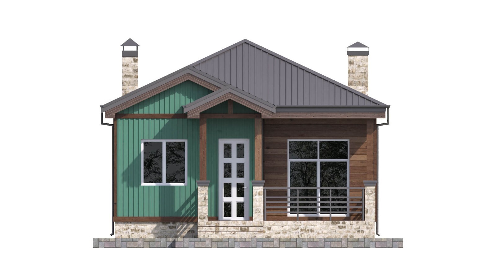 Charming Tiny House 1 Bed, 1 Bath, 583SF Architectural Build Plans PDF Download