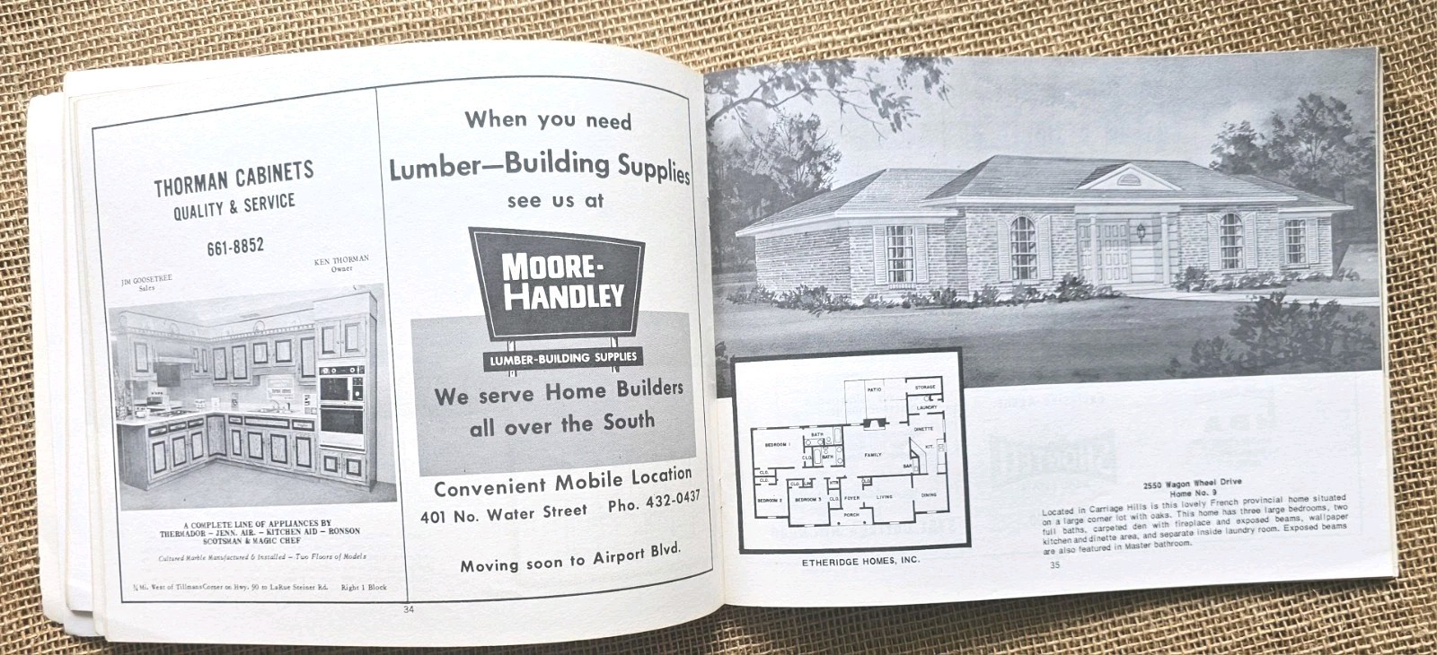 1974 Parade Of Homes Mobile Al Home Builders Ass. House Plans Book