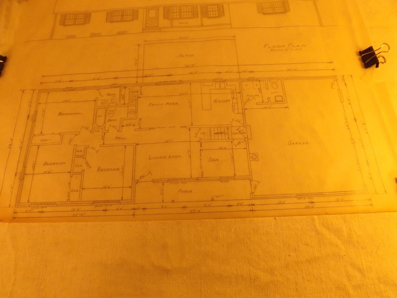 VINTAGE HOUSE BLUEPRINTS #10— 18″ X 24″ SEE PICTURES 3 PAGES