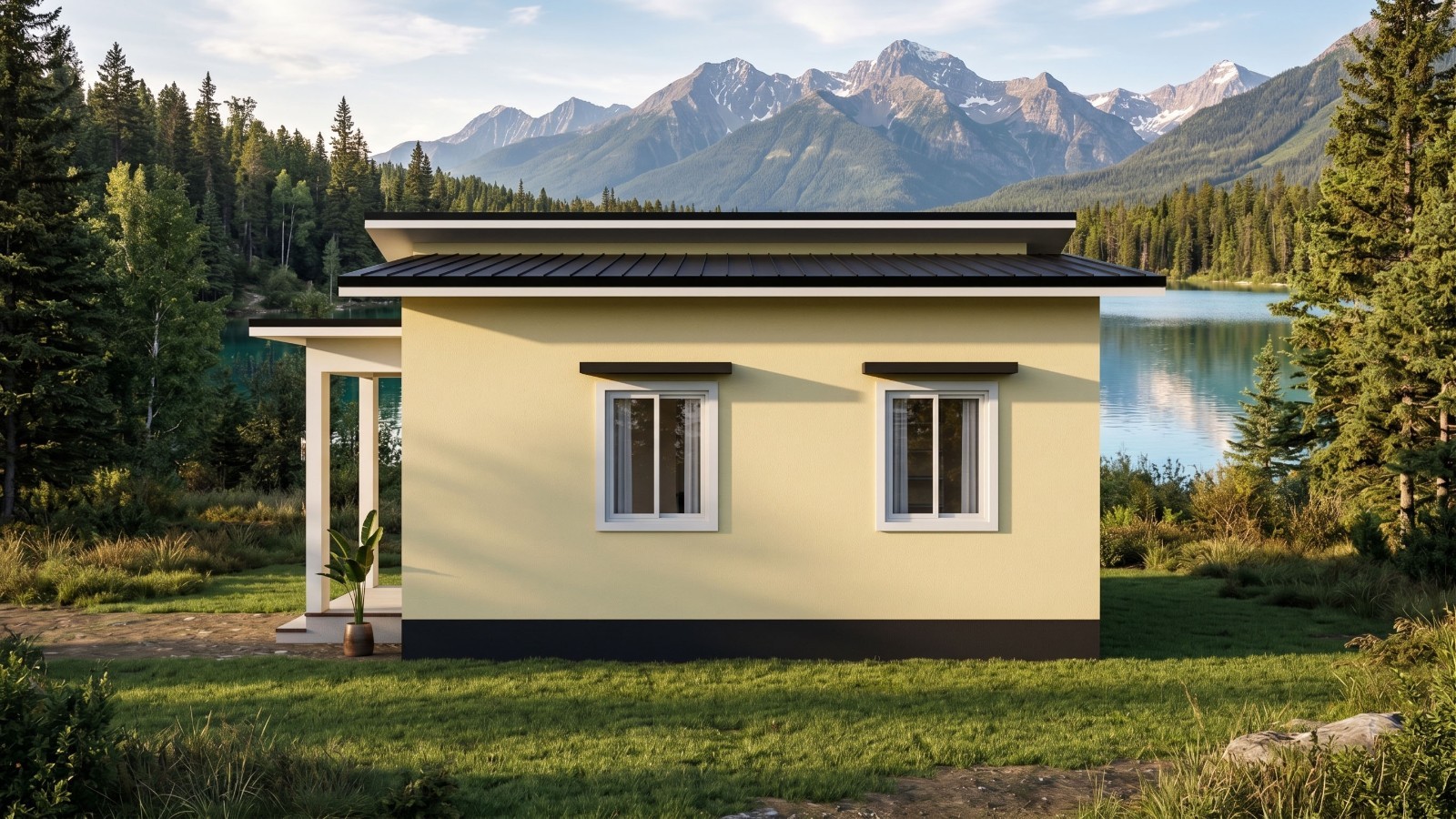 20×26 Ft Tiny House Design (6x7m) 2 Bed 1 Bath | 8.5×11 Printed & Shipped Plan