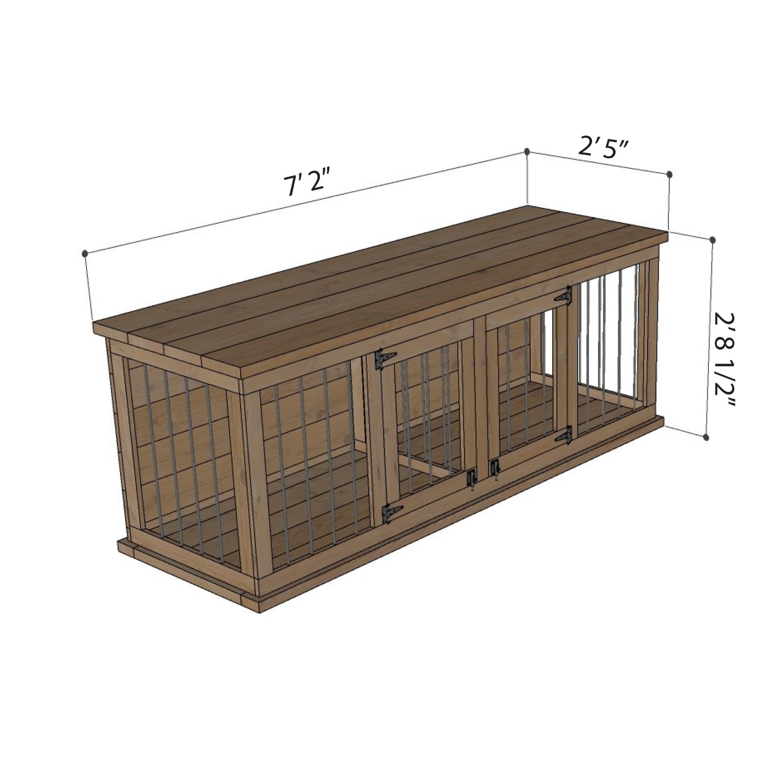 Double dog kennel plans – Digital Download – No physical item will be sent