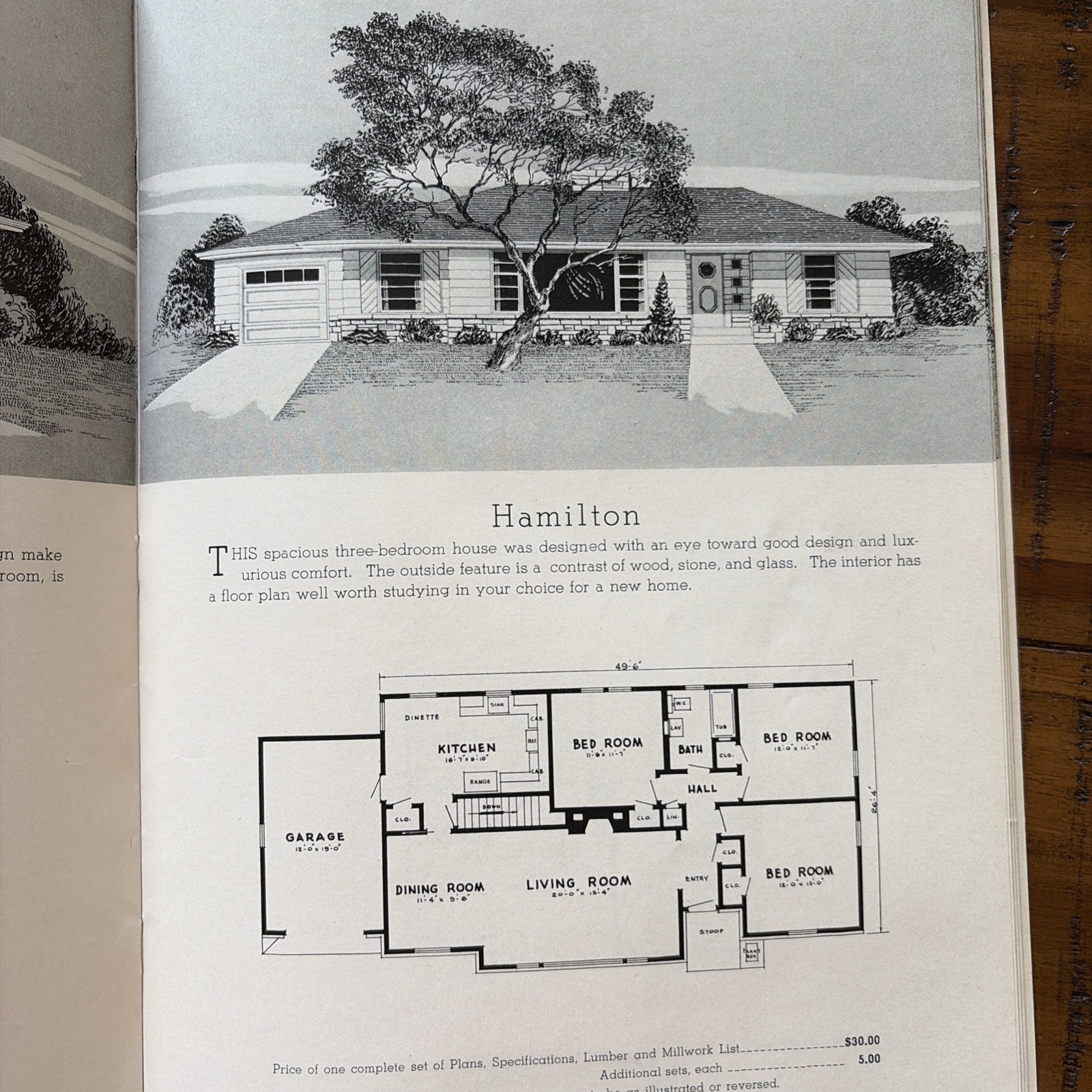 Vintage 1953 MCM Mid Century Home Designs House Plans Practical Homes Catalog