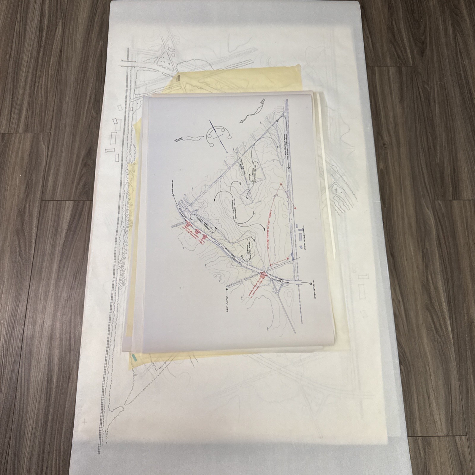 Vintage Architectural Site Plan Princeton NJ Landscape Drawings Blueprint Lot