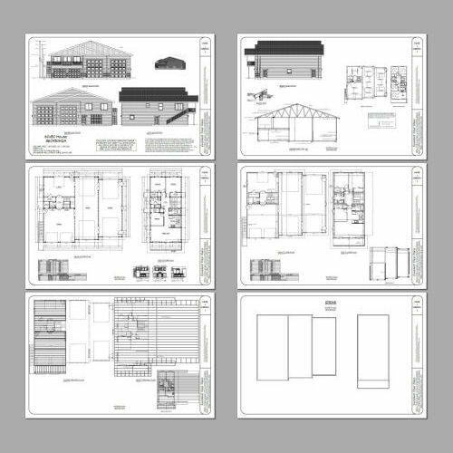 60×50 Apartment with 2-Car 2-RV Garage – PDF FloorPlan – 1,648 sqft – Model 2A