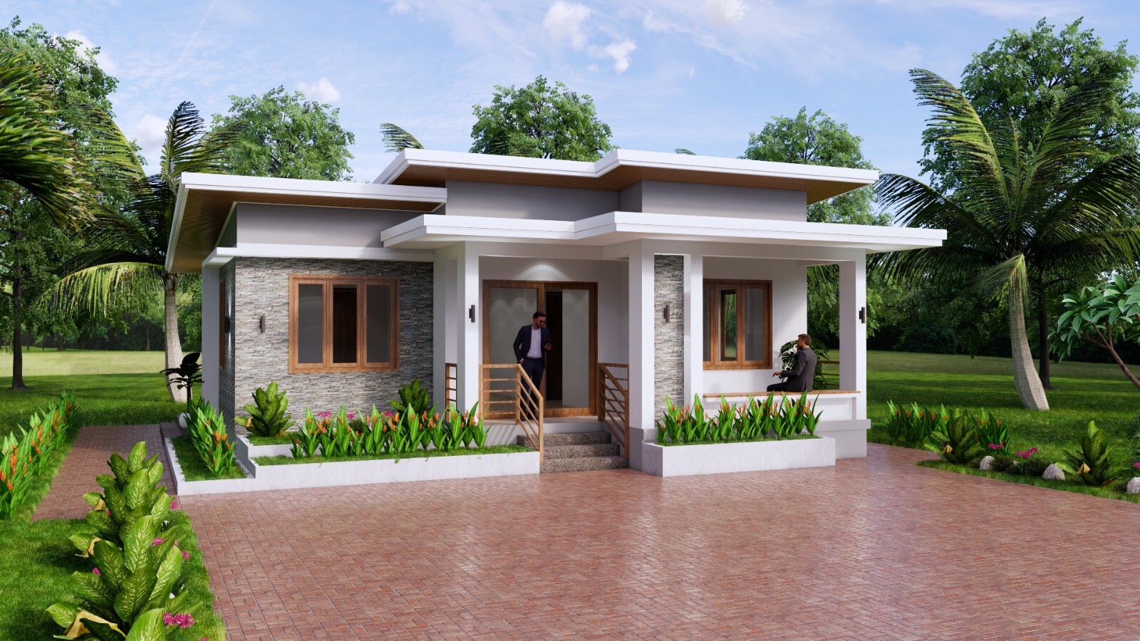 30×30 Feet Small House Plan 9×9 Meter 3 Beds 2 Bath Shed Roof PDF (A4 Hard Copy)