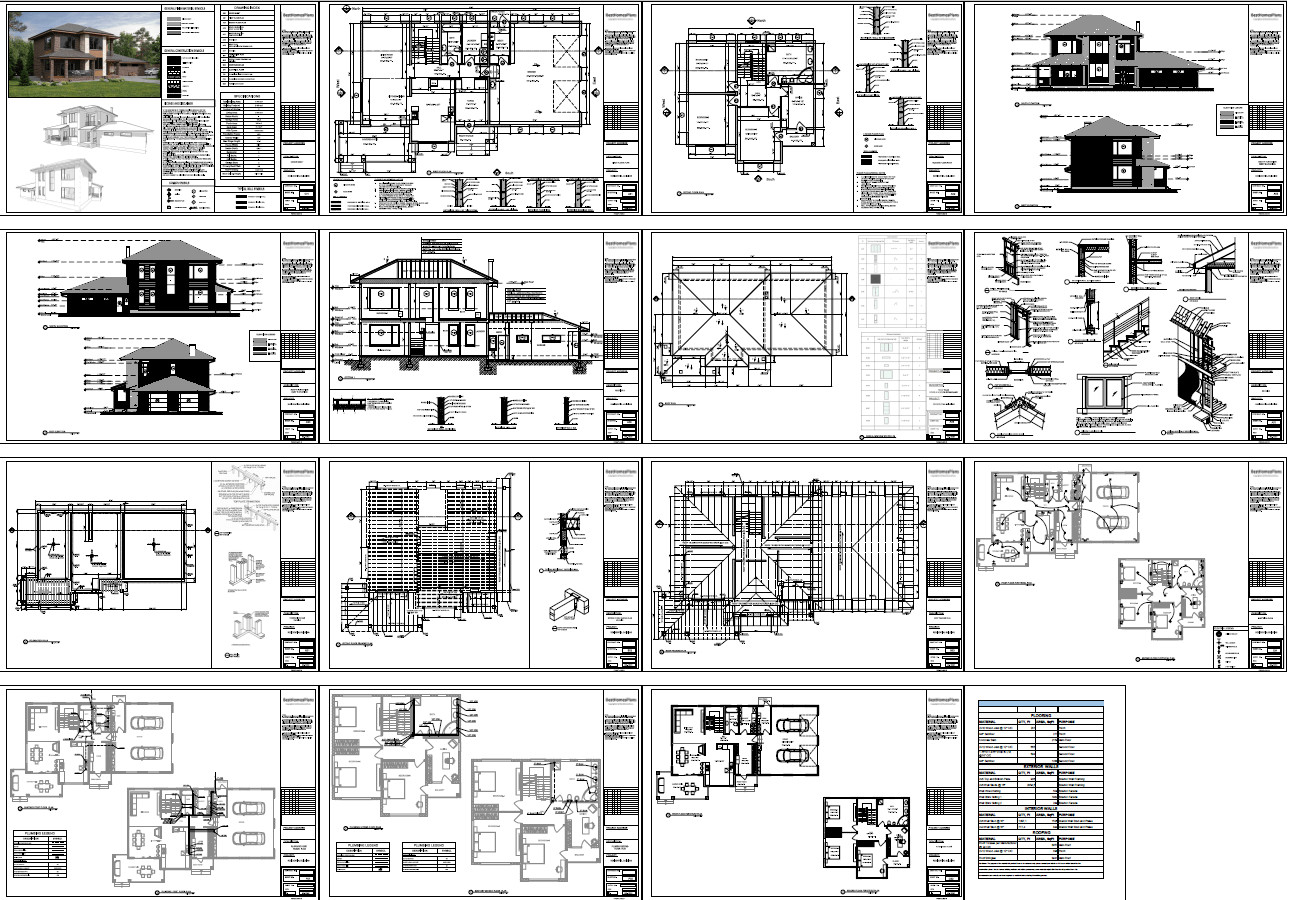 72’x42’ 3 Beds, 2 Baths Elegant Cottage Architectural Build Plans PDF Download.