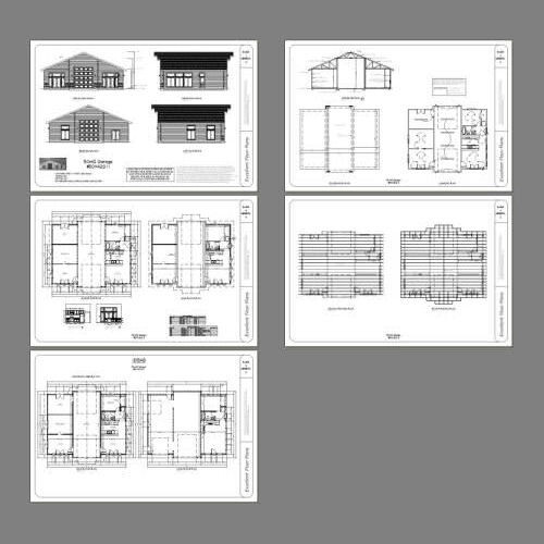 50×42 1-Car 1-RV Garage 1 Br 1 Ba – PDF FloorPlan – 1,973 sqft – Model 1I
