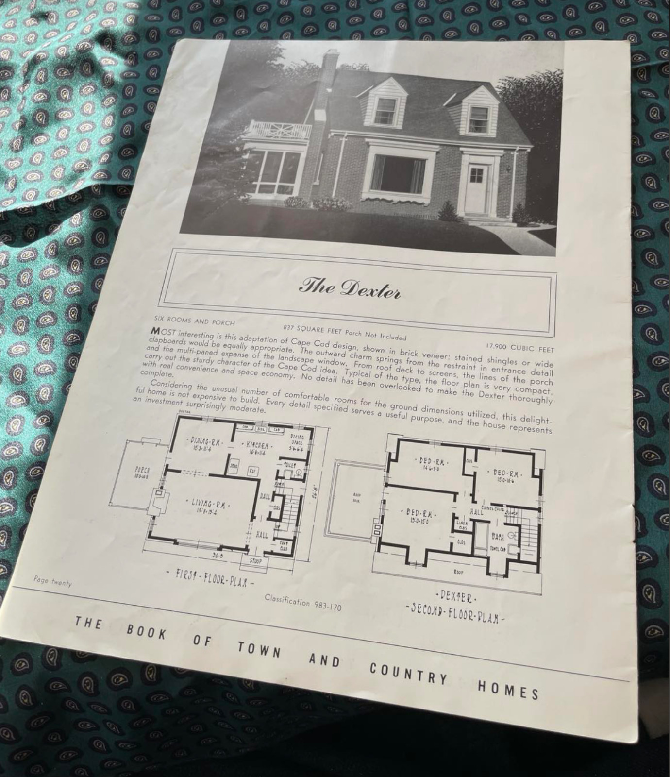 Floor Plans Book Town Country Homes 1950s Coventry 584-295 Dexter 983-170