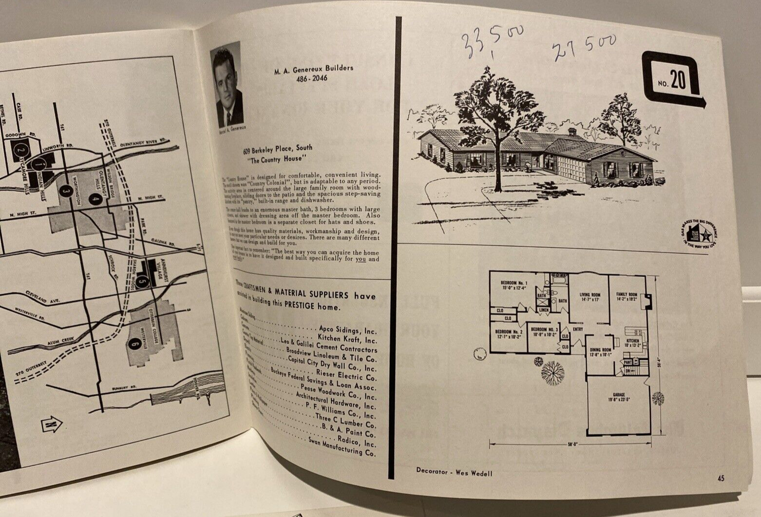 Vtg 1968 «Parade of Homes» Brochure, Plans, Newsletter MCM from Columbus, OH