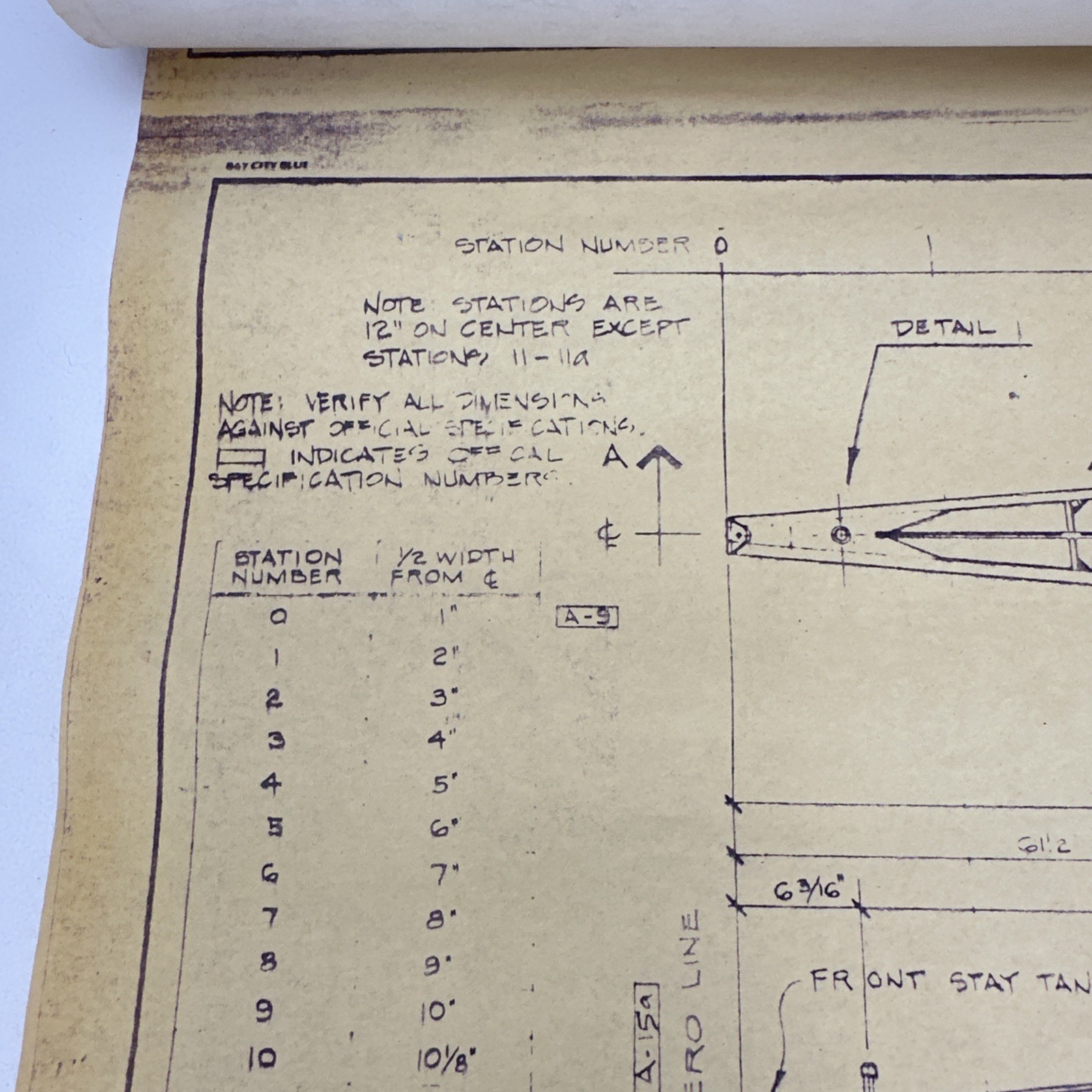 Vintage Blueprint International DN-60 Iceboat Gougeon Brothers Bay City Michigan