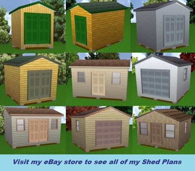 10×14 Storage Shed Plans Package, Blueprints, Material List & Instructions