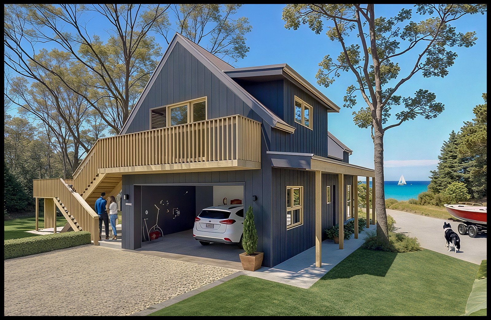 (ADU) Garage loft Apartment 1BR/ 1BATH/kitchen full PDF dwg set + CAD download