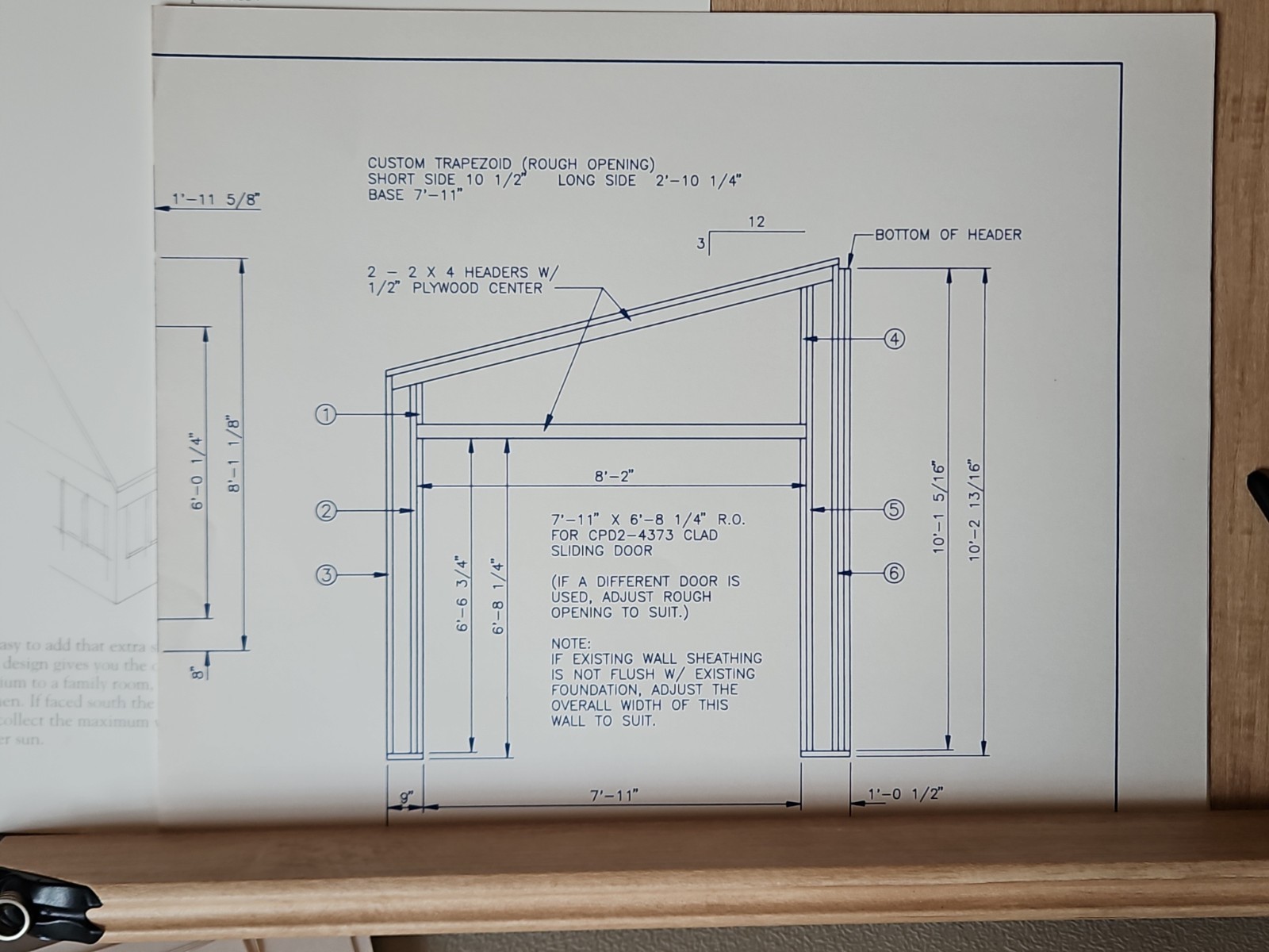 Crestline Room Addition Blueprints Complete Set Of 8