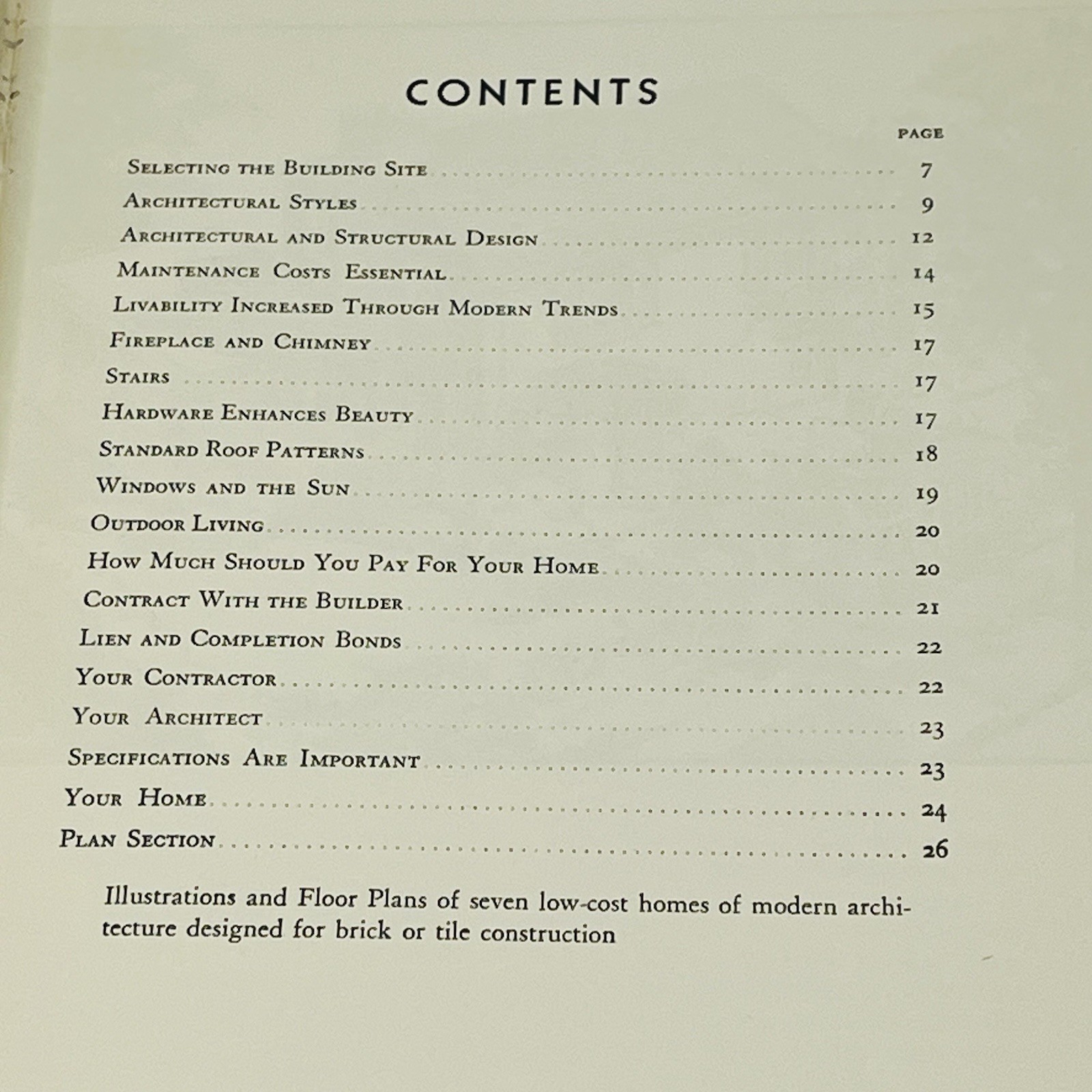 1939 Vincent Clay Products Own Your Own Home Design Plans Building Site Booklet