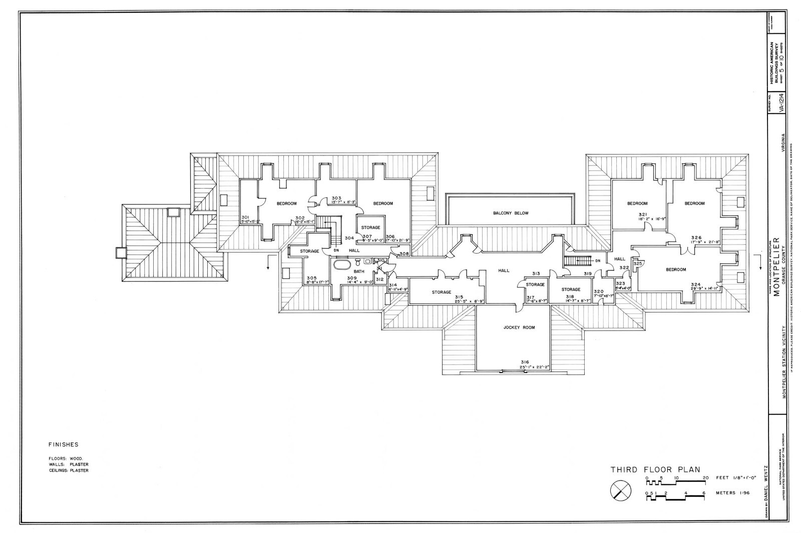 Montpelier, a Southern Colonial Country Mansion, printed architectural plans