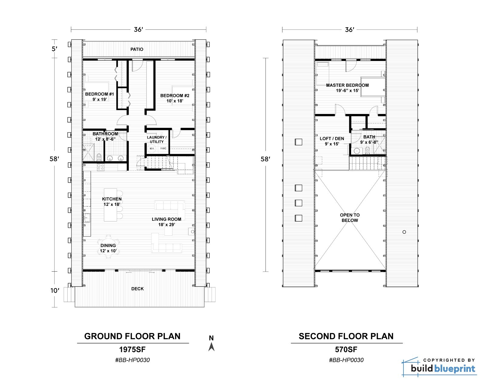 36′ x 58′ Large Modern A-Frame Cabin Architectural Plans 2500SF – PDF Download