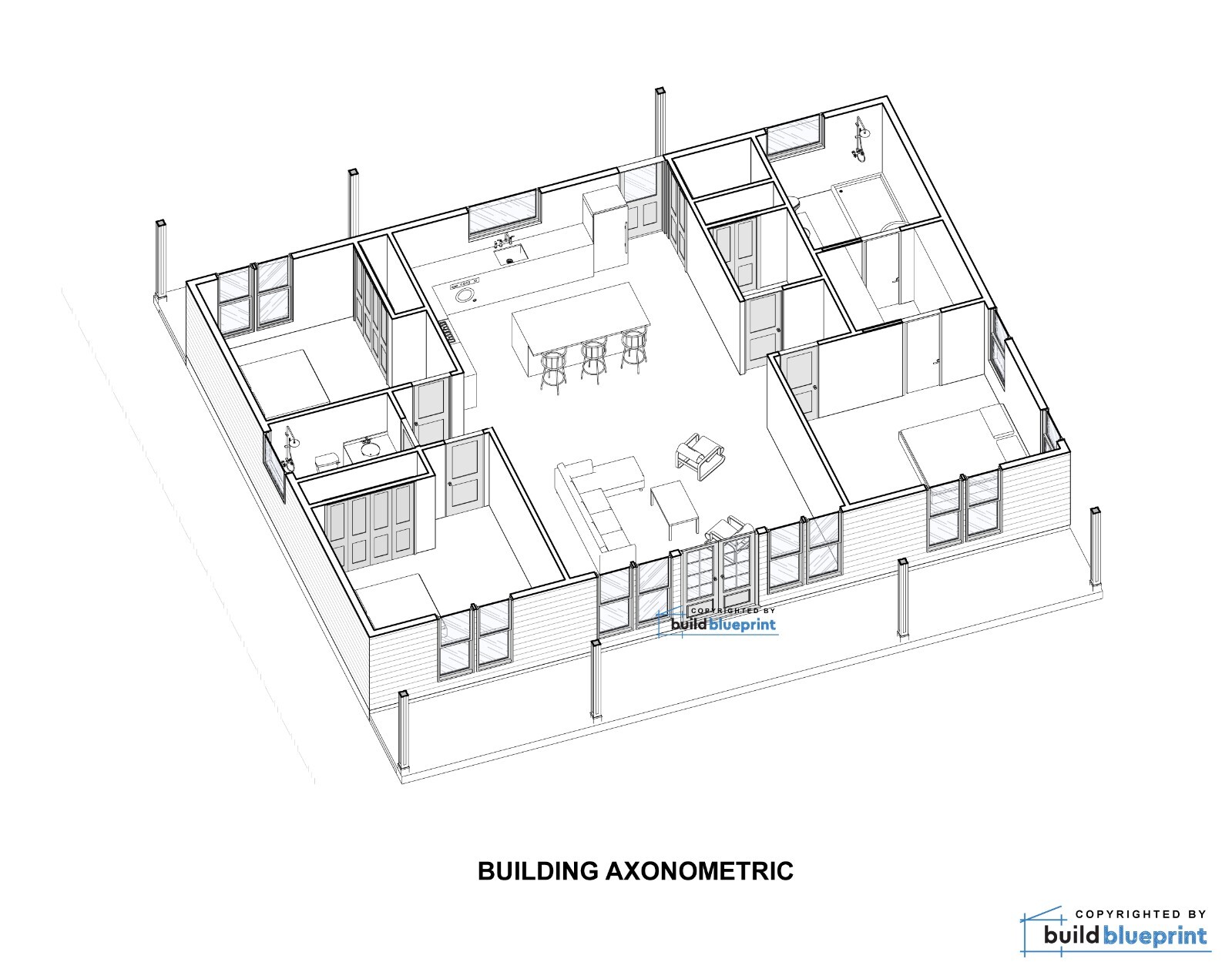 34×48 Modern Farmhouse Custom Architectural Ranch HouPlans 1632SF – PDF Download