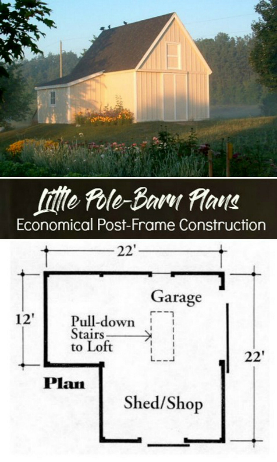 7 Little Backyard Barn Designs – Complete Construction Plans (B5)