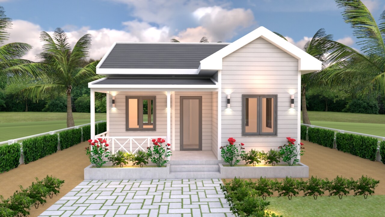 23×20 Feet Tiny House Plans 7×6 Meter One Bedroom Gable Roof Full Plan Hard Copy