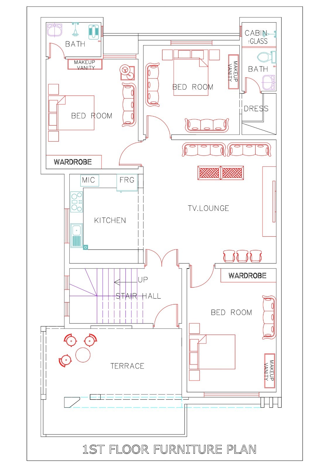 Modern House Plan Double Storey 35×65 complete set Front Elevation House Pdf,Dwg