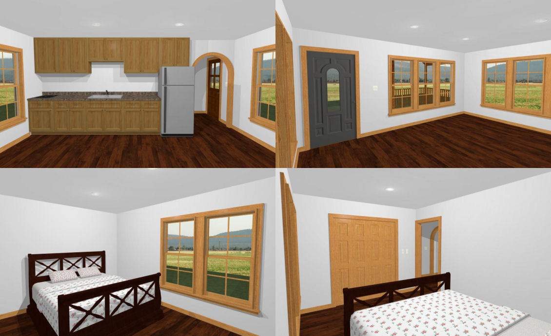 18×30 Tiny House — 540 sq ft — PDF Floor Plan – Model 5C