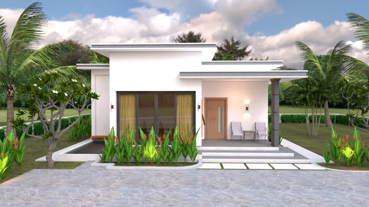 35×35 Feet House Plans 10.7×10.5 Meter 2 Beds 2 Baths Flat PDF (A4 Hard Copy)