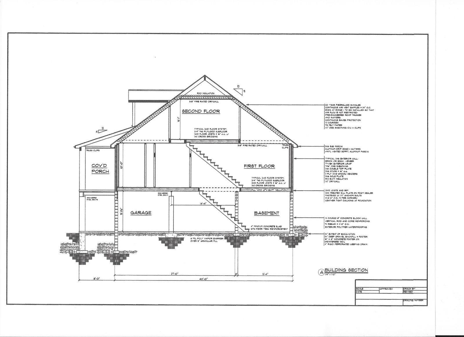 Full Set of two story 3 bedroom house plans 2,534 sq ft