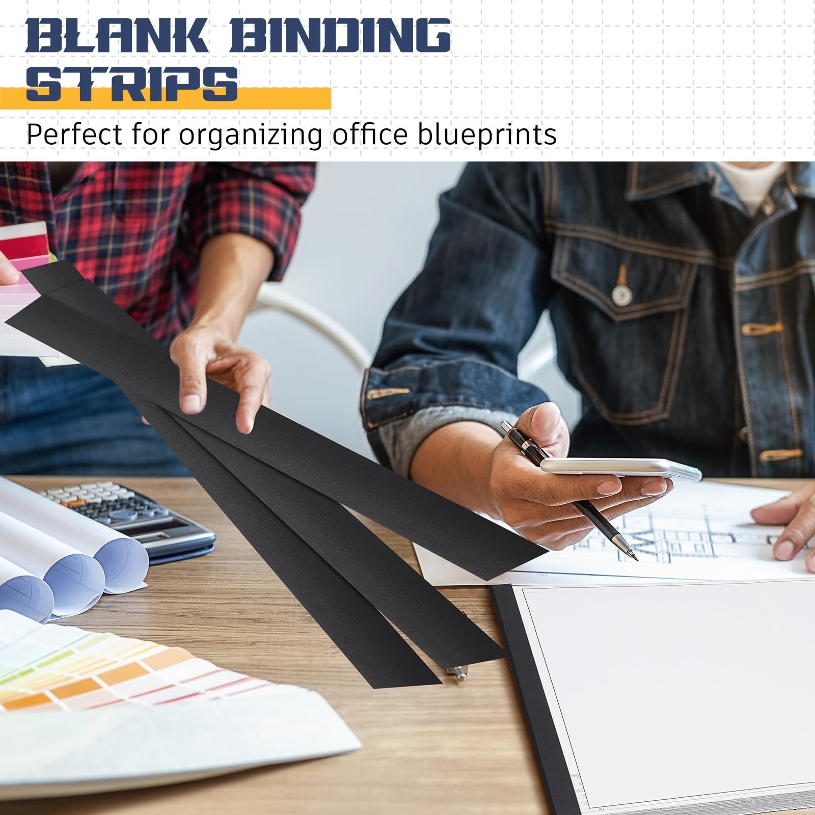 1000 Pcs Blueprint Binding Strips – Blank Binding Strips for Construction, Arts