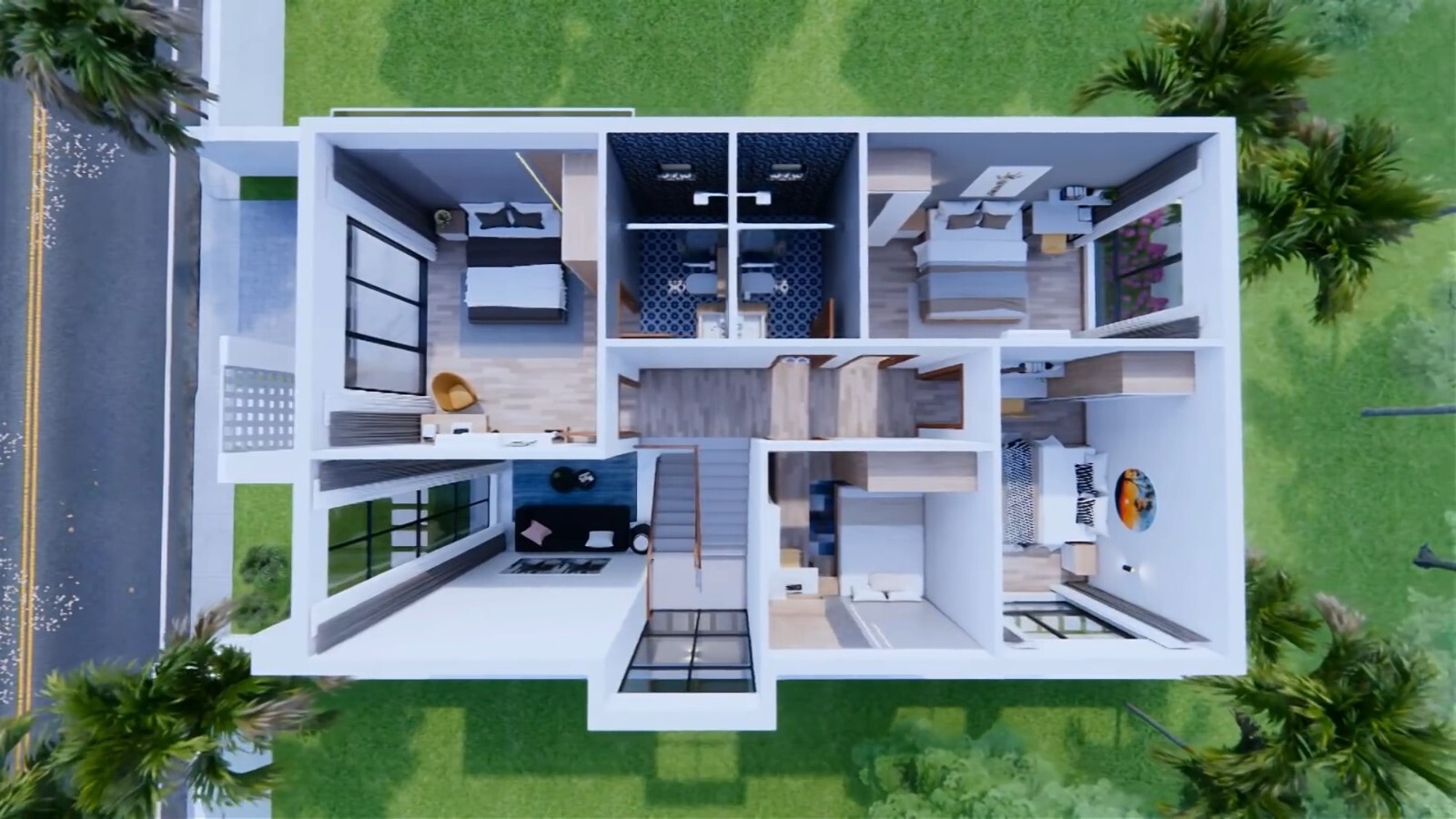 23×39 Feet House Design Plans 7×12 Meter 5 Beds 3 Baths Shed Roof (A4 Hard Copy)