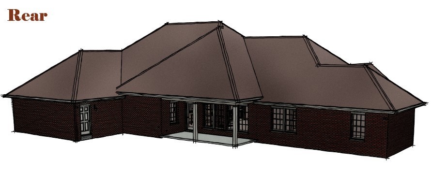 Construction Plans/ 2650 SF Conditioned space House w/3 car garage 4BR 2.5 Baths