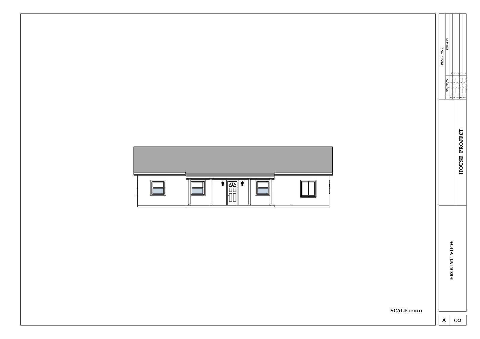 Modern American Style Farm House Plan, 55’x40’ with CAD File, Blueprint PDF