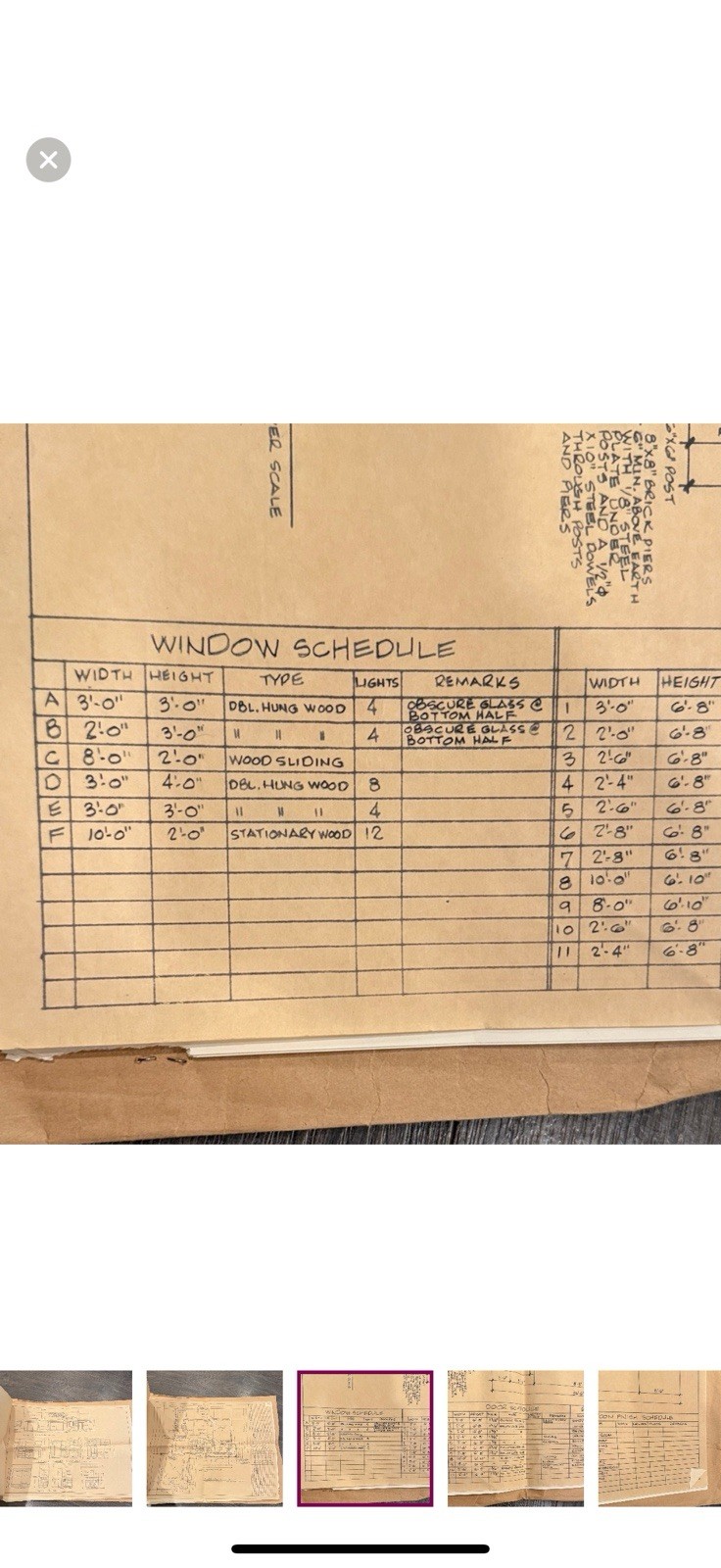 vintage set of 7 blueprint sheets from nationwide plan book company