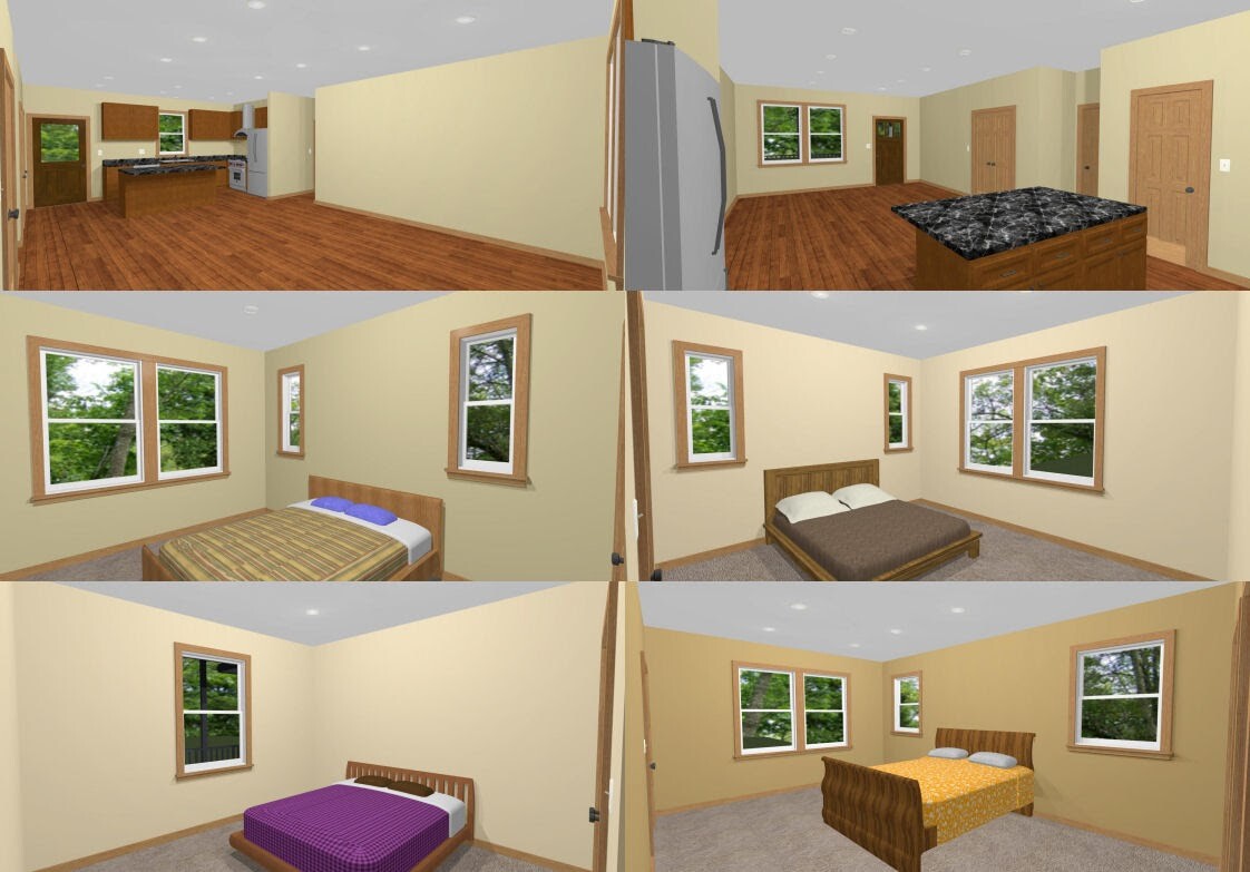 60×30 House — 4 bedroom 3 Bath — 1,800 sqft — PDF Floor Plan — Model 4C