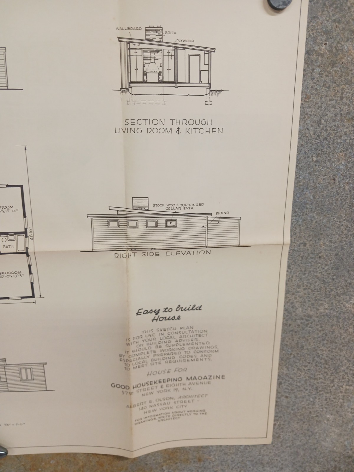 VTG Easy To Build House Good Housekeeping Floor Plan Albert Olson MCM Sleek