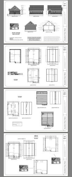 24×30 2-Car Garage — 1,069 sq ft — PDF Floor Plan — Model 2A
